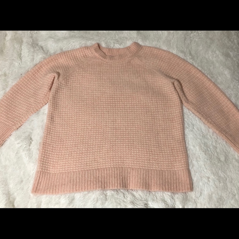 Lou & Grey pink blush waffle knit sweater XL (SALES ON HOLD)